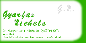 gyarfas michels business card